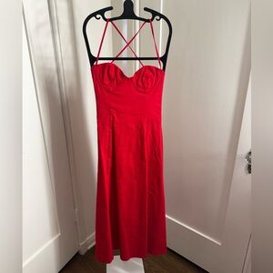 White Fox Boutique Vibrant Red Strapless Dress